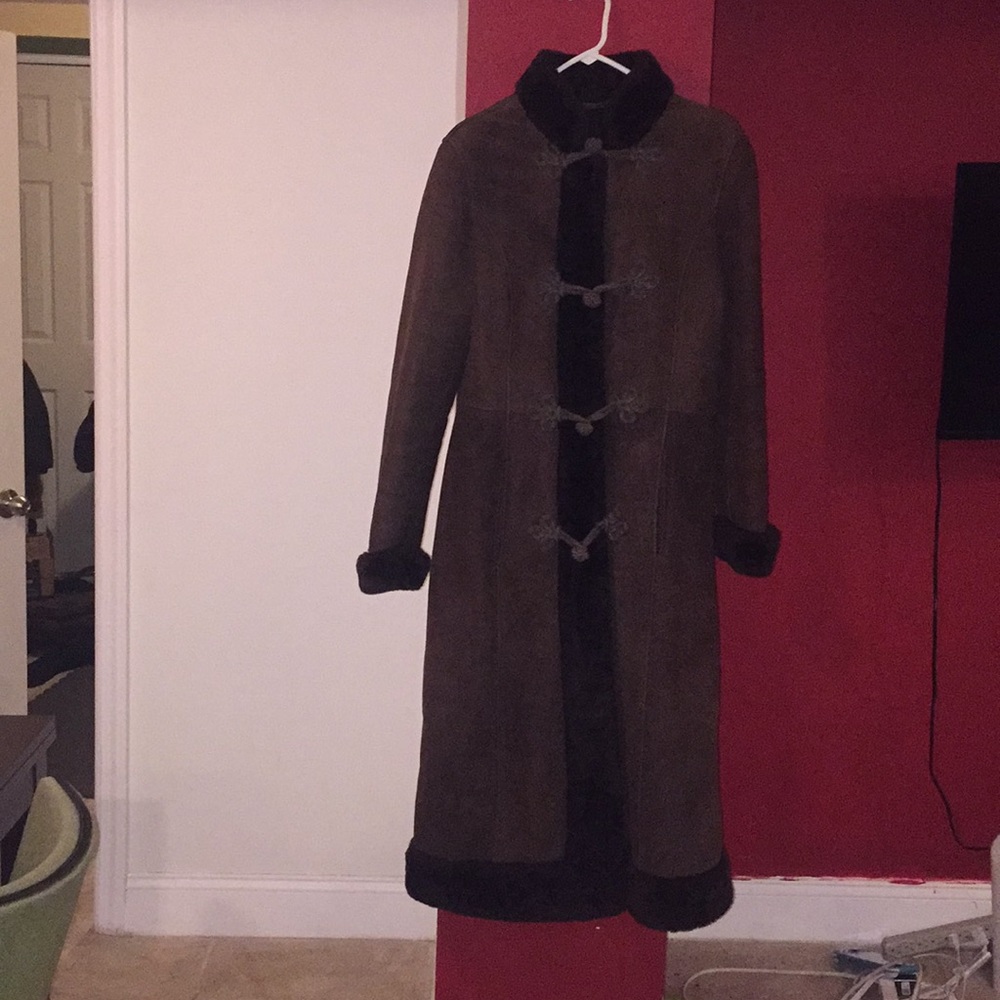 Luscious Brown Vegan Suede Winter Coat